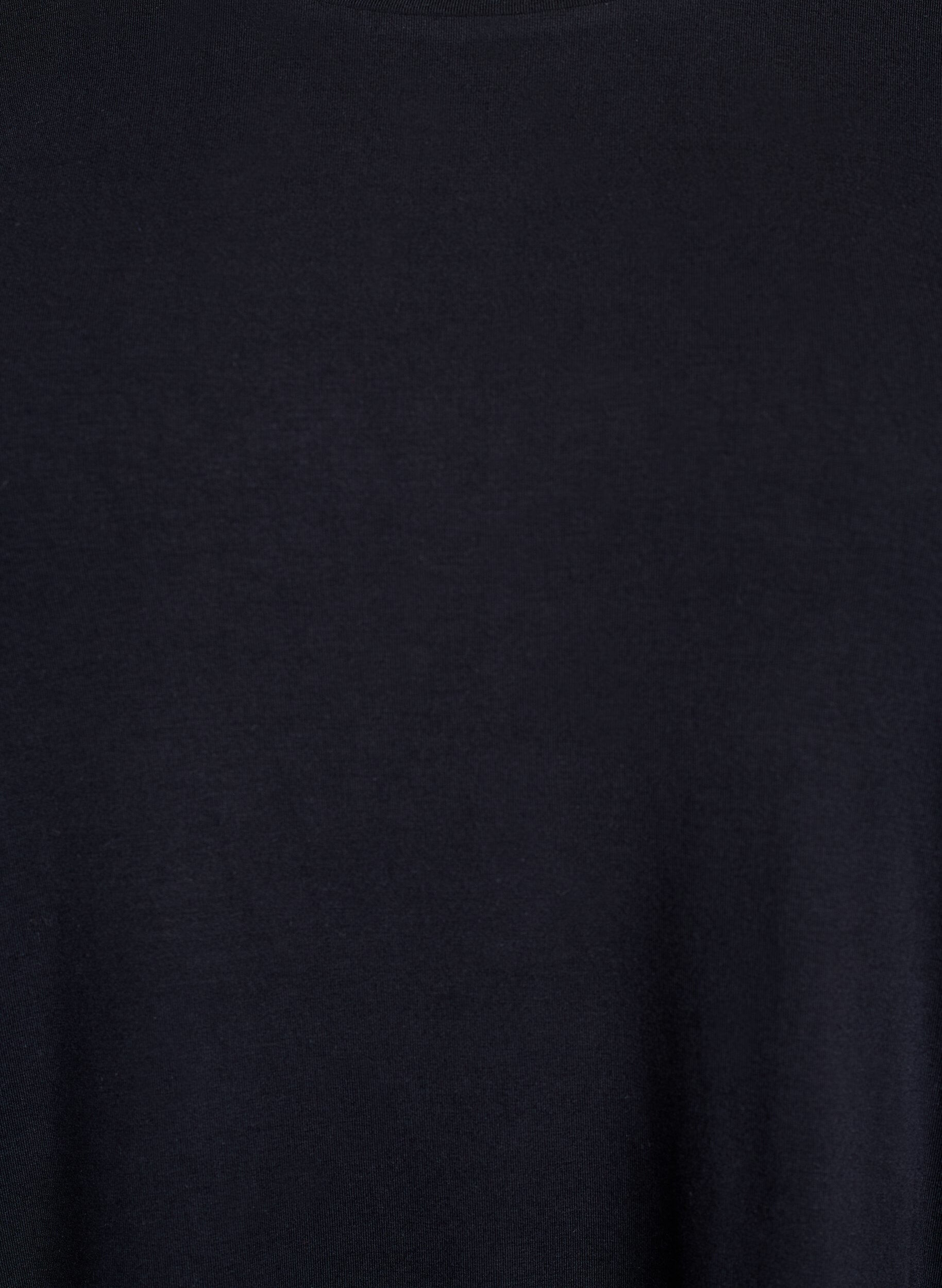 Zizzi Nattbluse i modalstoff med lange ermer, Svart, Packshot image number 2