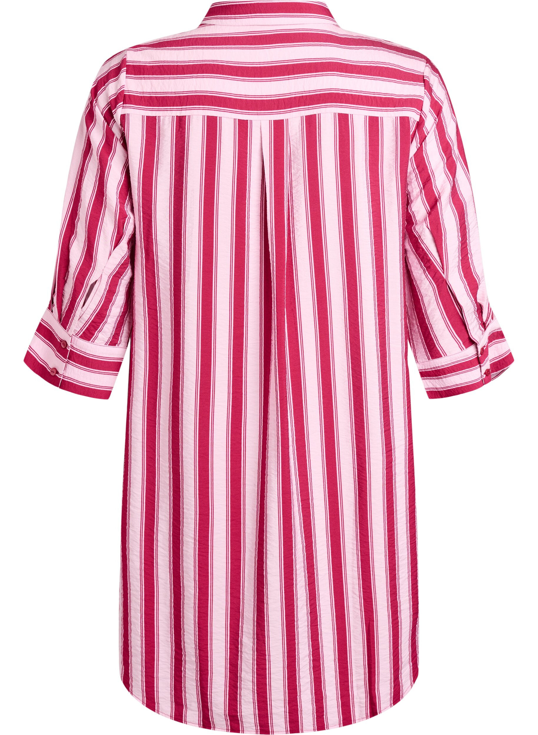 Zizzi Kort kjole med krage og brystlomme, Rosa, Packshot image number 1