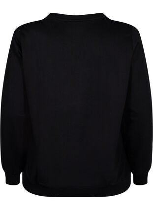 Sweatshirt med tekst, Black W. Reset, Packshot image number 1