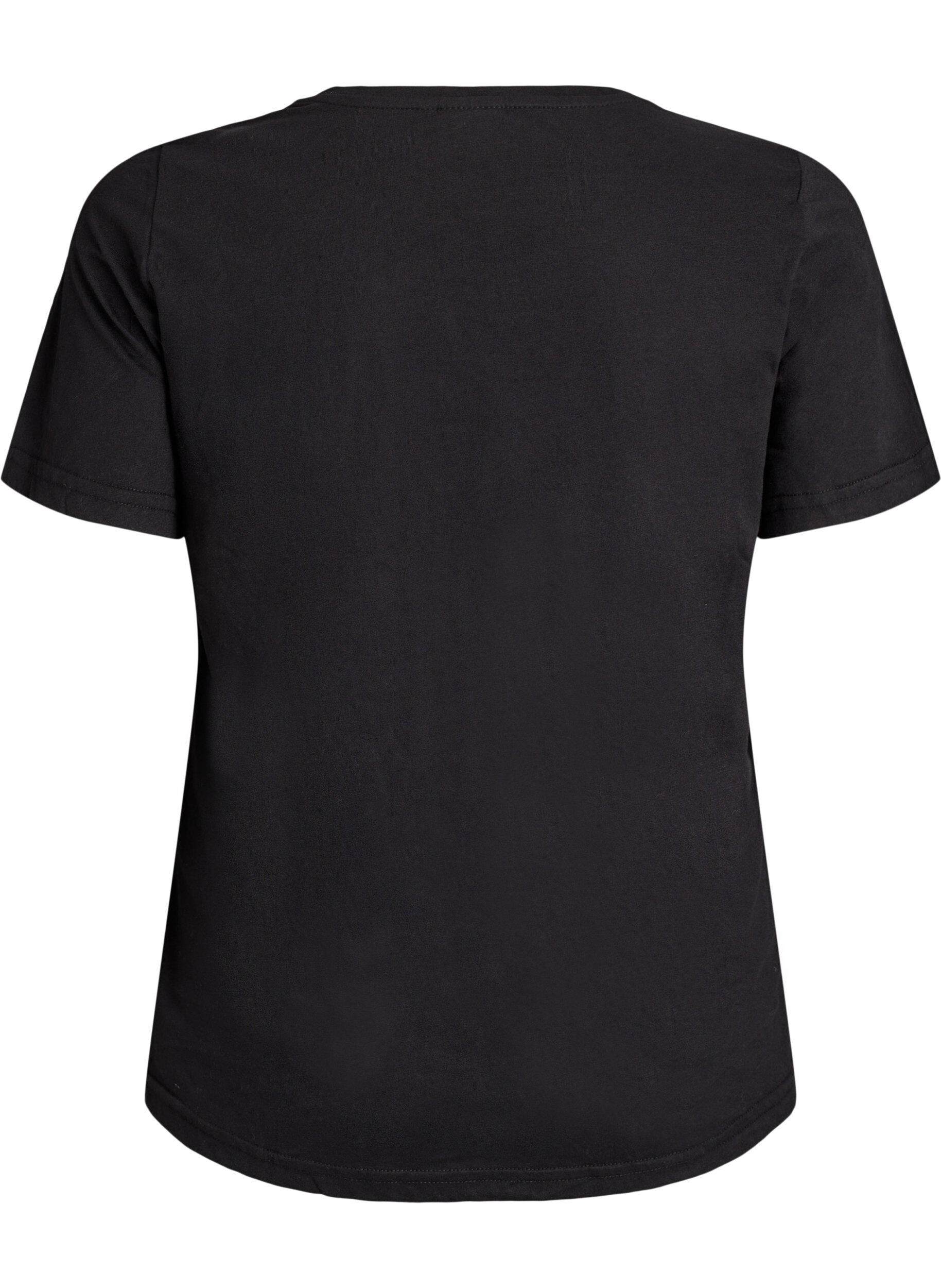ZizziT-skjorte med trykk, Svart, Packshot image number 1