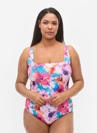 Badedrakt med mønster, Pink Flower, Model