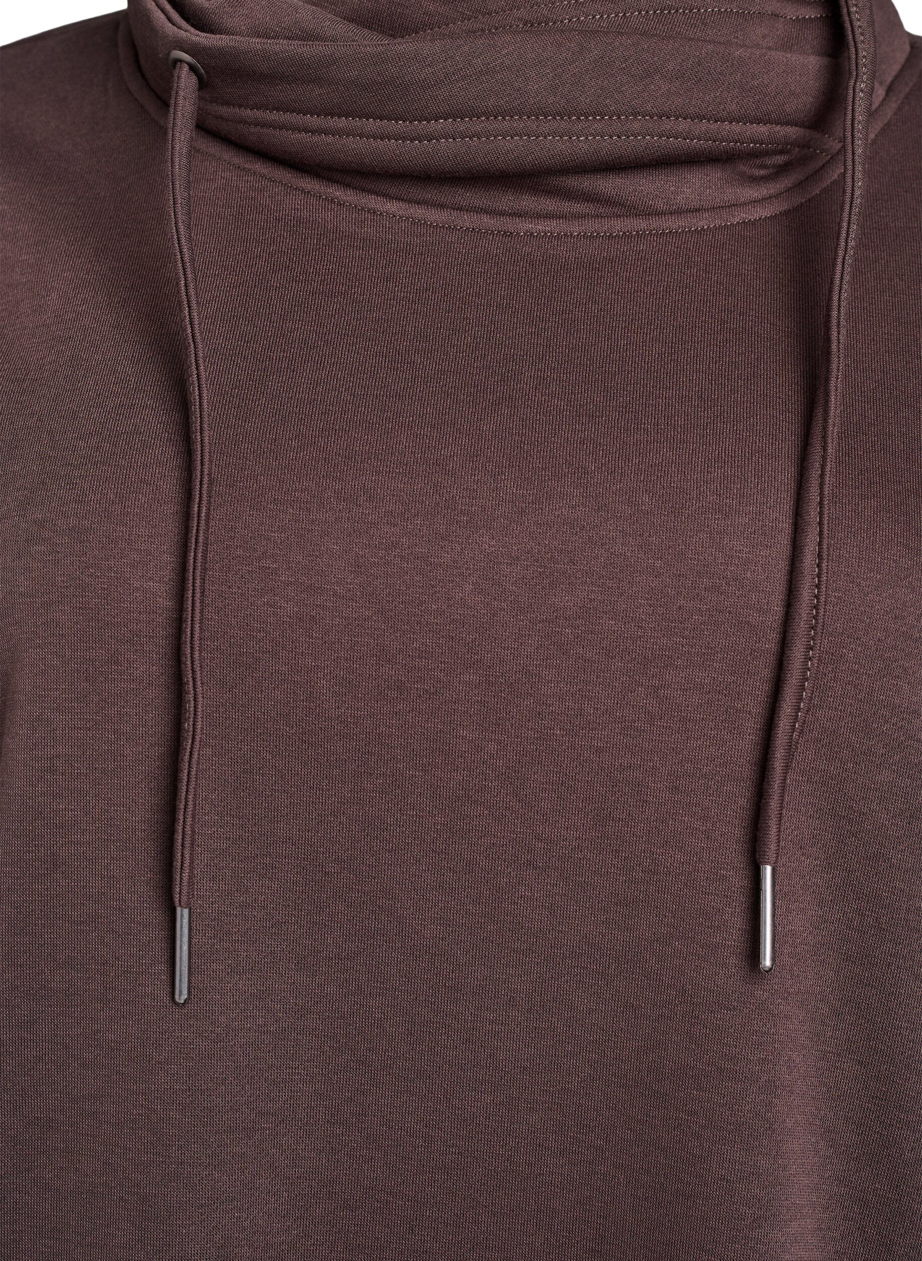 ZizziGenser med h&oslash;y hals og lommer, Brun, Packshot image number 2