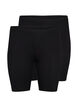 Sykkelshorts i viskose, 2 stk., Svart, Packshot image number 0