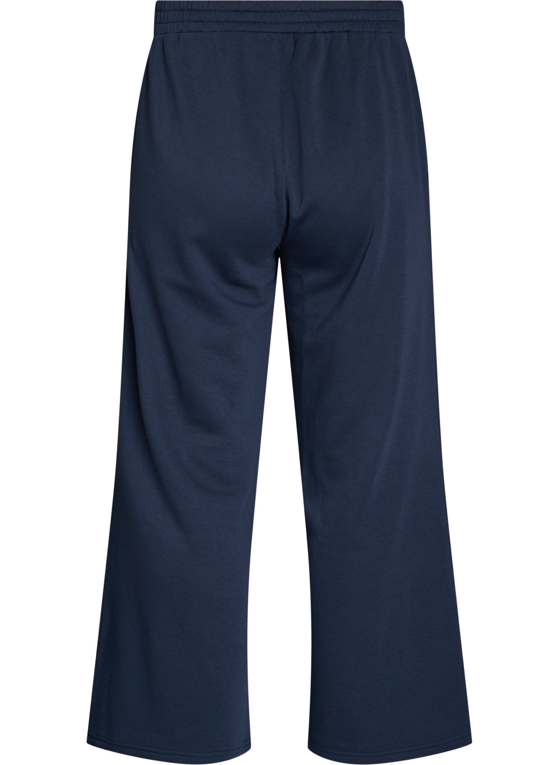 ZizziSweatpants med h&oslash;y midje og vide ben, Bl&aring;, Packshot image number 1