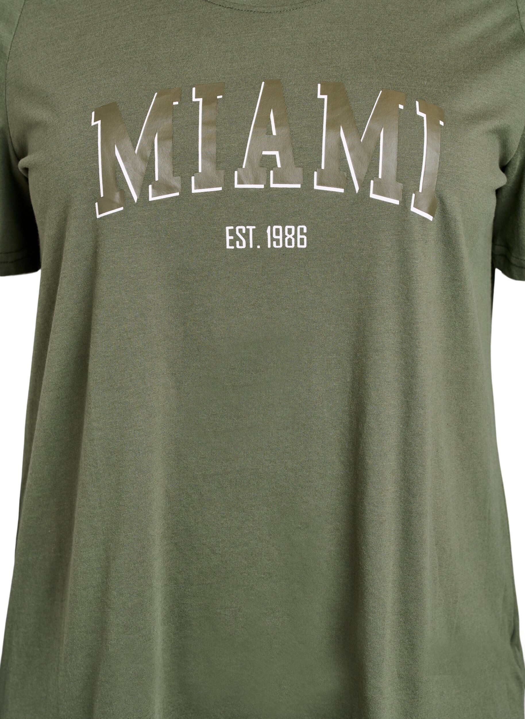 Zizzi FLASH - T-skjorte med motiv, Gr&oslash;nn, Packshot image number 2