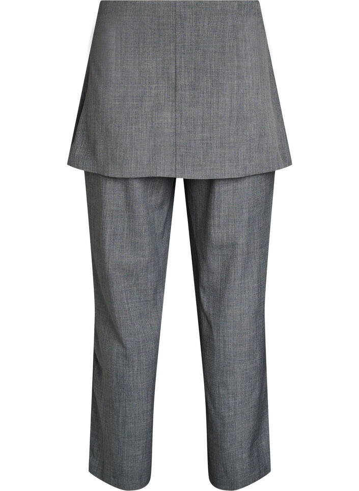 Straight fit bukser med skj&oslash;rt, Gr&aring;, Packshot image number 1