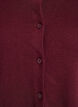Finstrikket cardigan med rund hals, R&oslash;d, Packshot image number 2