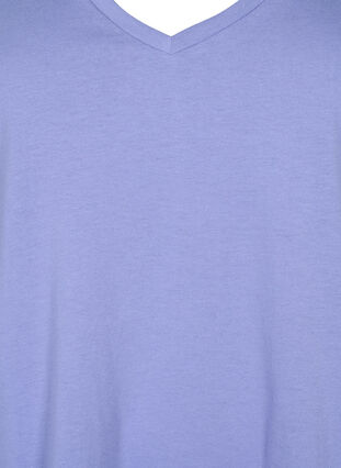 Kortermet T-skjorte med V-hals, Lavender Viloet, Packshot image number 2