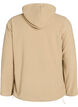 Fleece hettegenser med h&oslash;y hals og brodert tekst, Beige, Packshot image number 1