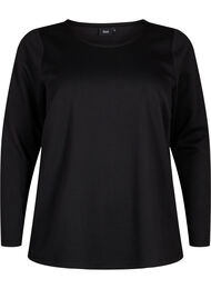Bluse med struktur i A-snitt, Black