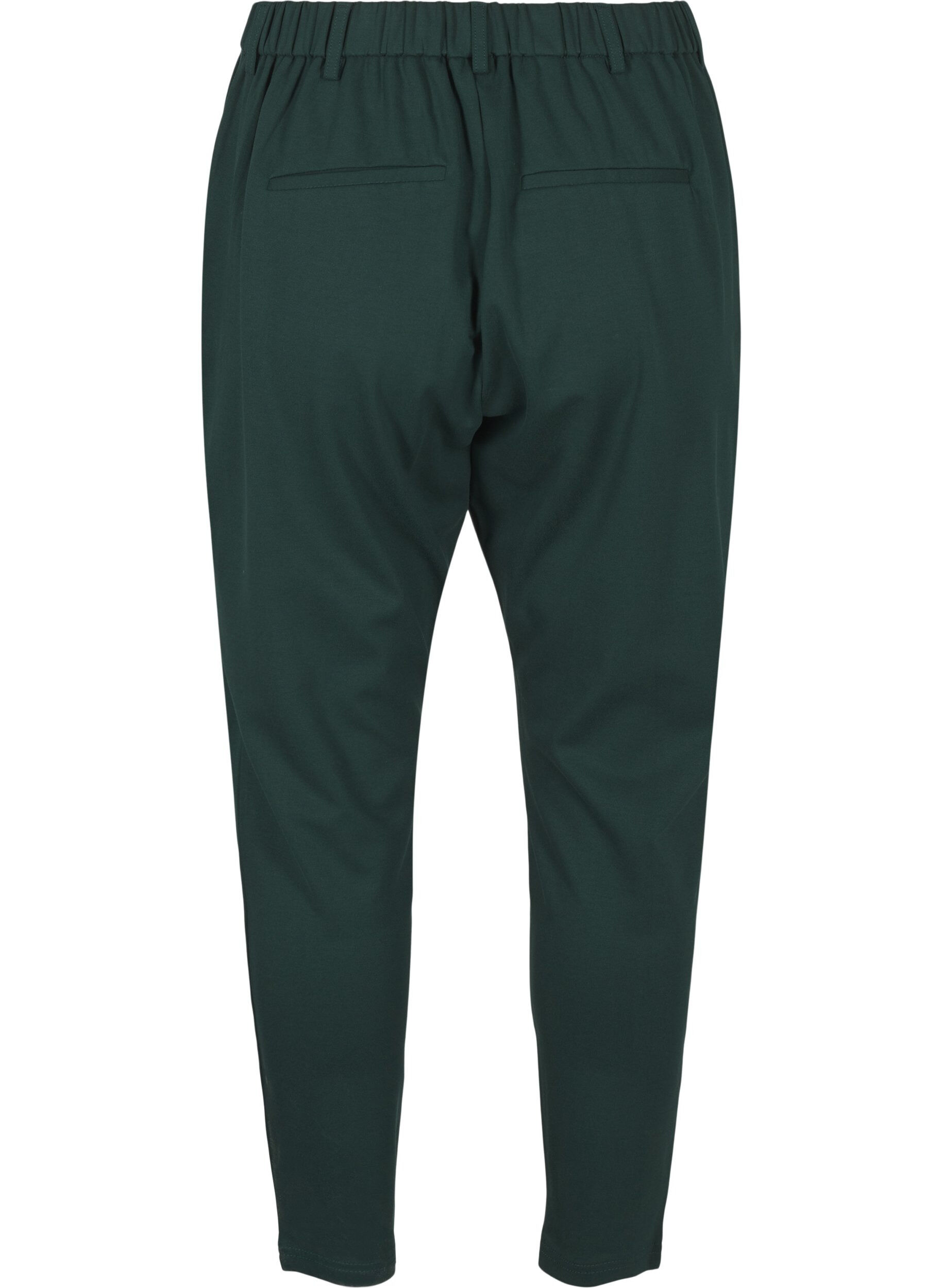 ZizziCroppede Maddison-bukser, Gr&oslash;nn, Packshot image number 1