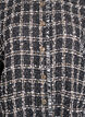 Rutete vest med dekorative knapper, Svart, Packshot image number 2