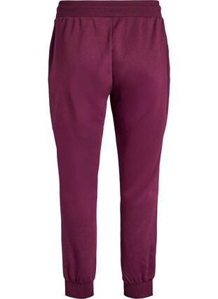 Zizzi Ledig joggedressbukse med lommer, Winetasting, Packshot image number 1