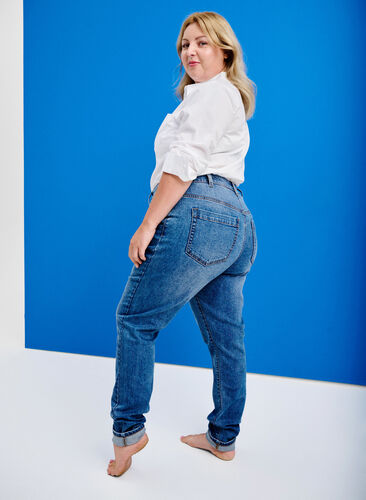 Amy jeans med høy midje og supersmal passform, Light Blue, Image image number 0