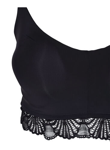 BH med blonder og vatterte skåler, Black, Packshot image number 2
