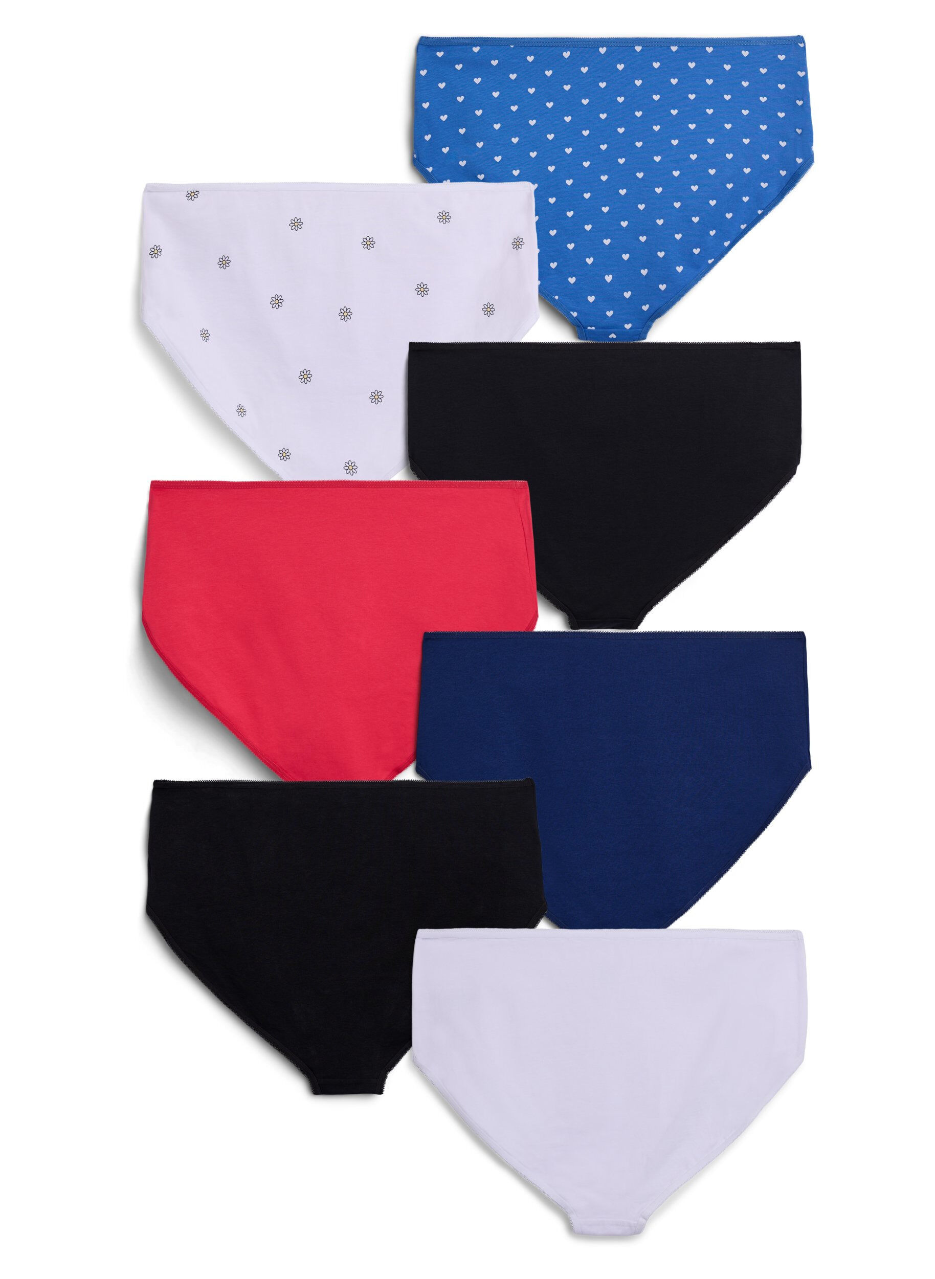 Zizzi7-pakning med truser med regular waist, Mixed colours, Packshot image number 1