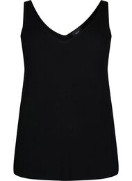 Strikket topp med V-utskjæring, Black