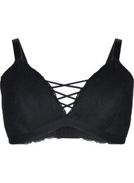 Polstret BH med blonder, Black