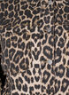 Denimjakke med leopardmønster og brystlommer, Brun, Packshot image number 2