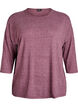 Jersey bluse med 3/4 ermer, R&oslash;d, Packshot image number 0