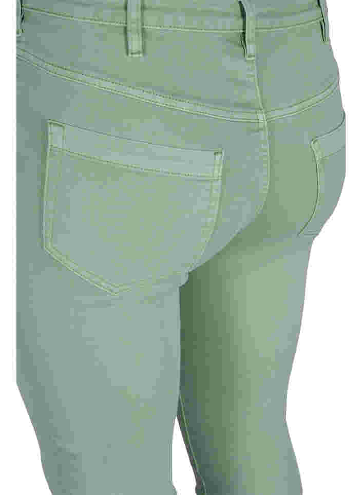 Super slim Amy jeans med høyt liv, Frosty Green, Packshot image number 3