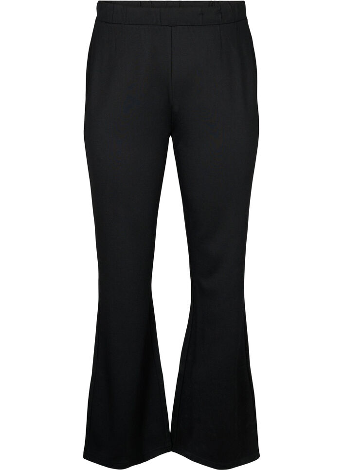 Bootcut-bukse i viskoseblanding, Svart, Packshot image number 0