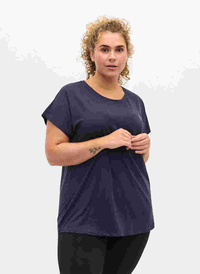 Ensfarget t-skjorte til trening, Graphite, Model