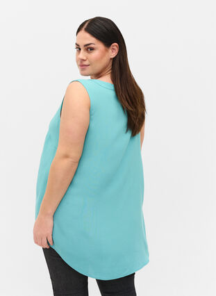 Viskosetopp med knapper, Aqua Sea, Model image number 1
