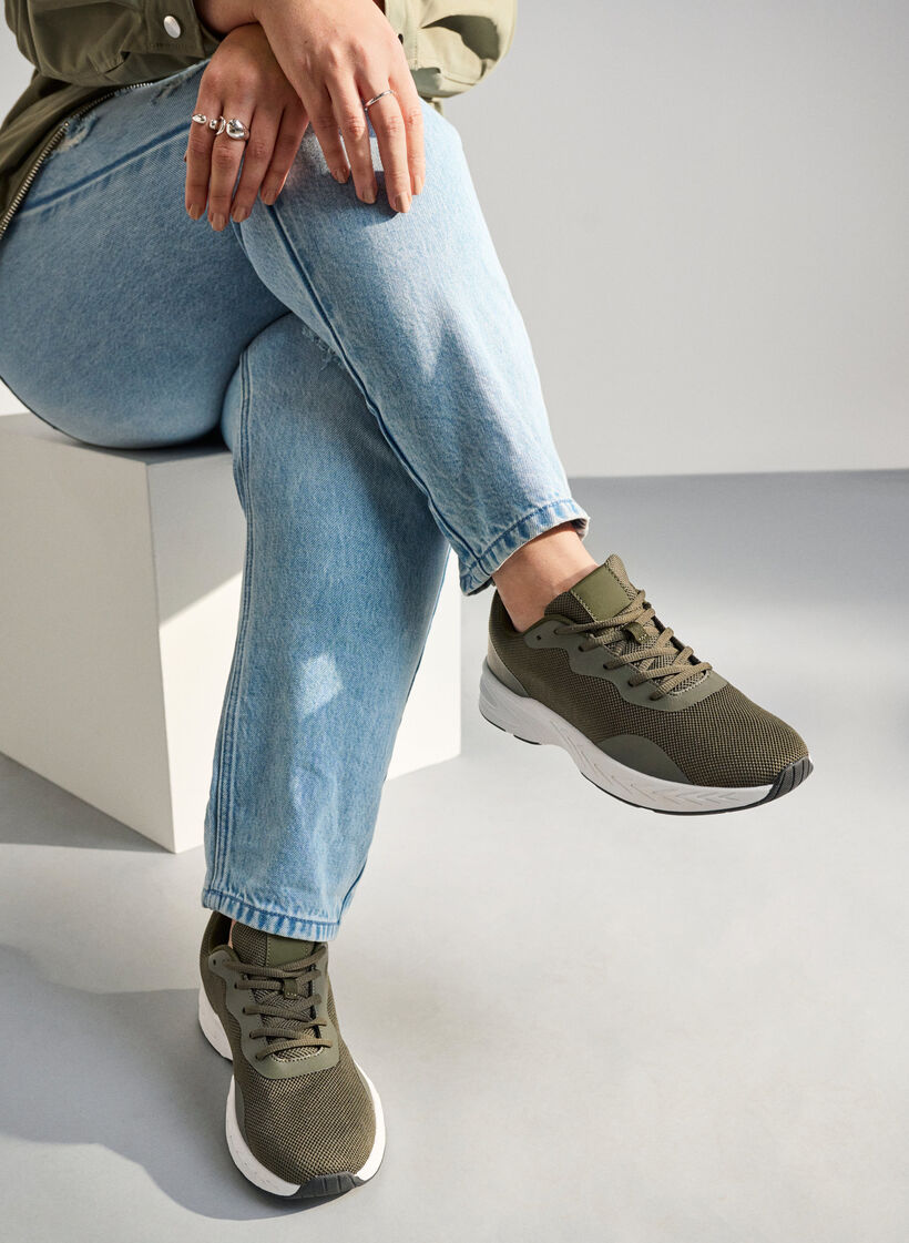 Wide fit - Mesh sneakers, Forest Night, Image