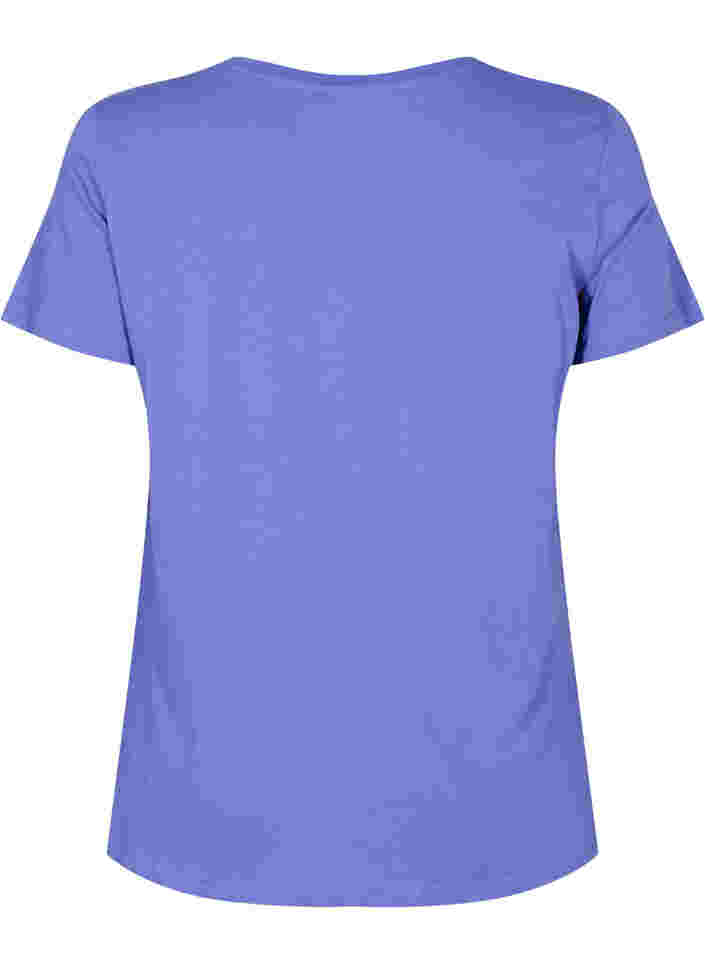 T-skjorte til trening med trykk, Very Peri A.C.T.V, Packshot image number 1