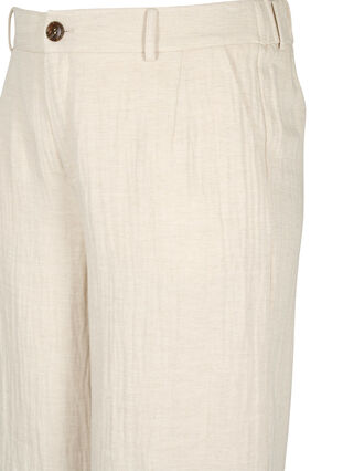 Zizzi Dressbukse i linblandet kvalitet, Rainy Day, Packshot image number 2