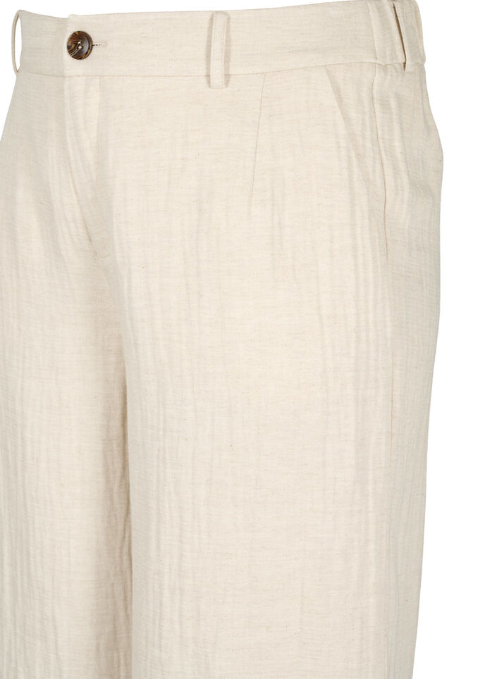 Dressbukse i linblandet kvalitet, Rainy Day, Packshot image number 2
