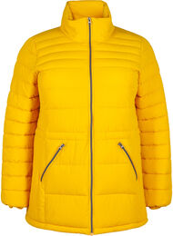 Kort pufferjakke med lommer, Golden Yellow