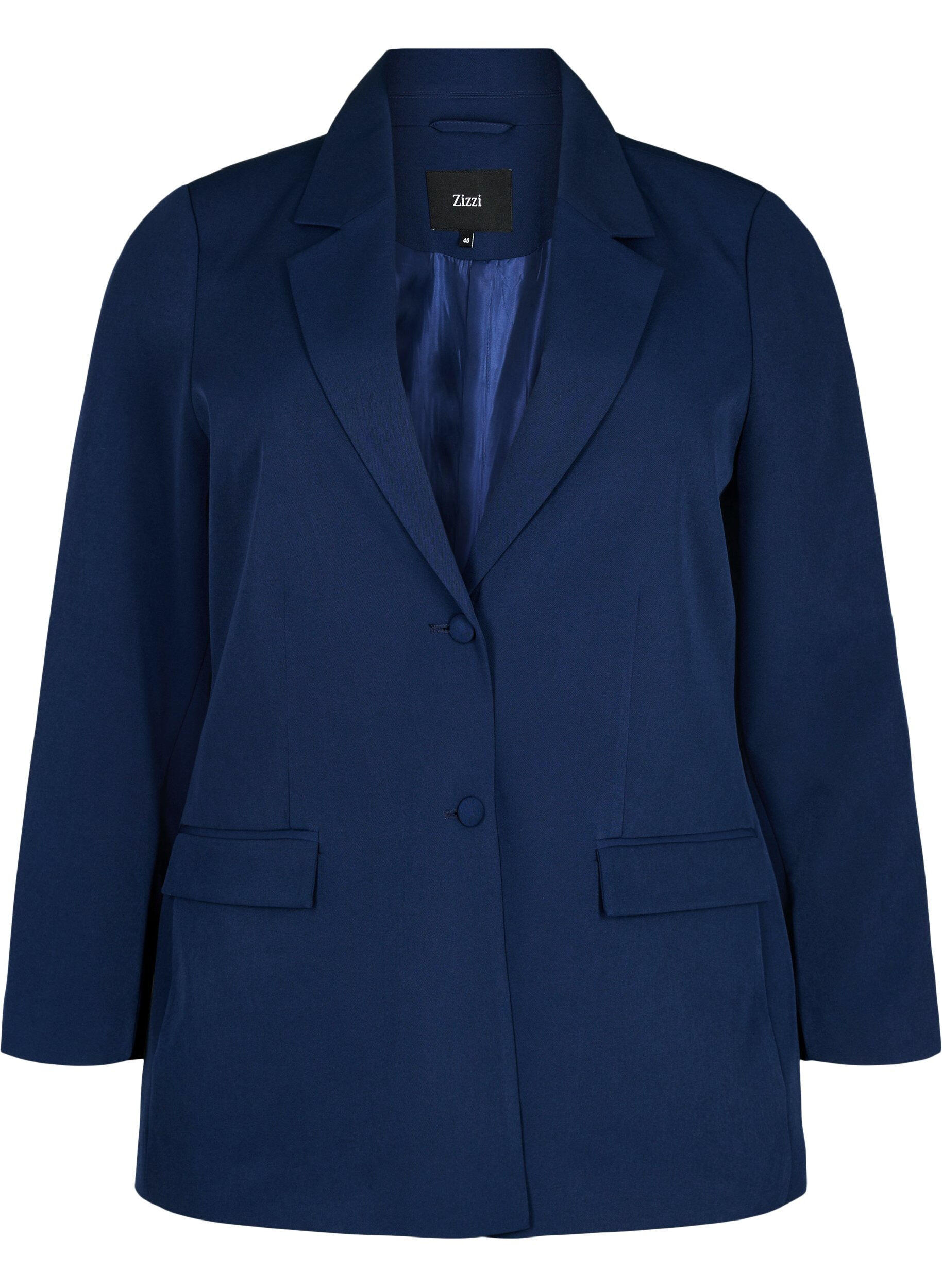ZizziKlassisk blazer med knappelukking, Bl&aring;, Packshot image number 0