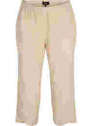 Cropped bukser i bomull, Oxford Tan