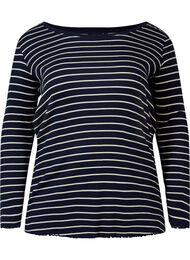 Stripete genser med rund hals, Night Sky Stripe