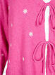 Strikket cardigan med knytedetaljer og broderi, Raspberry Rose Comb, Packshot image number 2