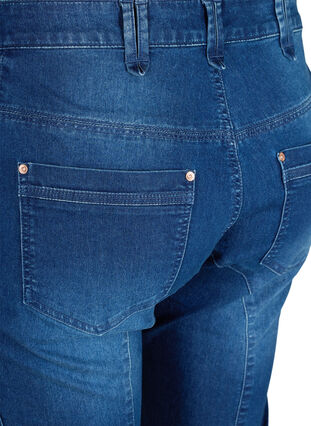 Zizzi Slim-fit capri-jeans med lommer, Blå, Packshot image number 3