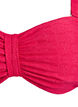 Bandeau bikinitopp med teksturert m&oslash;nster og avtakbare stropper, Rosa, Packshot image number 2