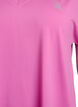 L&oslash;stsittende trenings-t-skjorte med V-hals, Rosa, Packshot image number 2