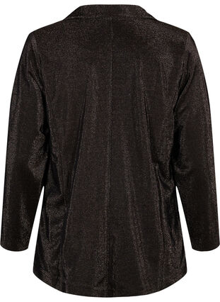 Blazer med glitter og knappelukking, Black w. Lurex, Packshot image number 1