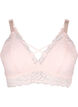 Bralette med snor og myk vattering, Peach Blush, Packshot image number 0