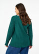 Langermet bluse med rhinsteiner, Grønn, Model image number 2