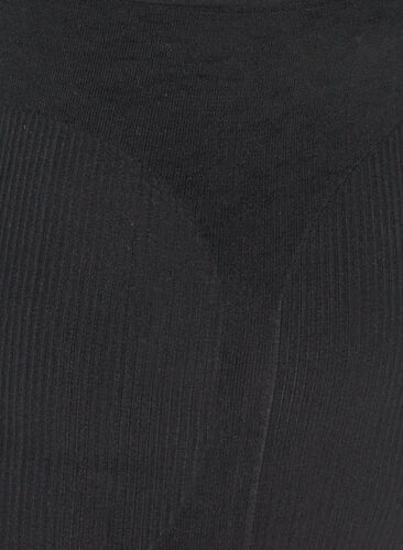 Shapewear shorts med høyt liv og blondekant, Black, Packshot image number 2
