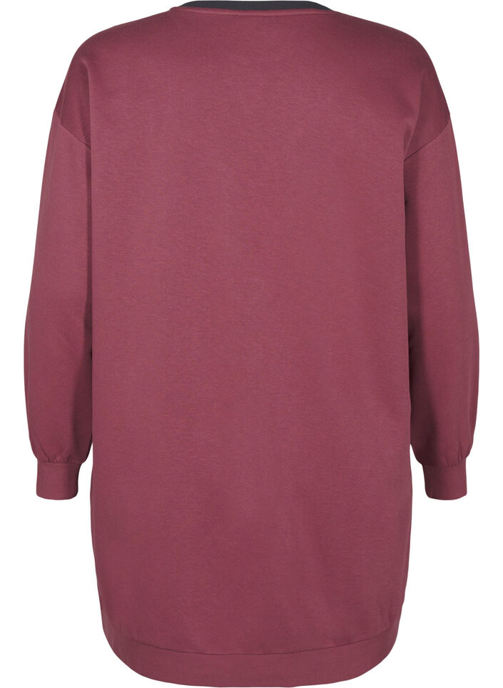 Lang, fargeblokket sweatshirt, Rose B. Color Block, Packshot image number 1
