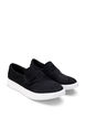 Wide fit - Slip-on med knutedetalj, Svart, Packshot image number 1