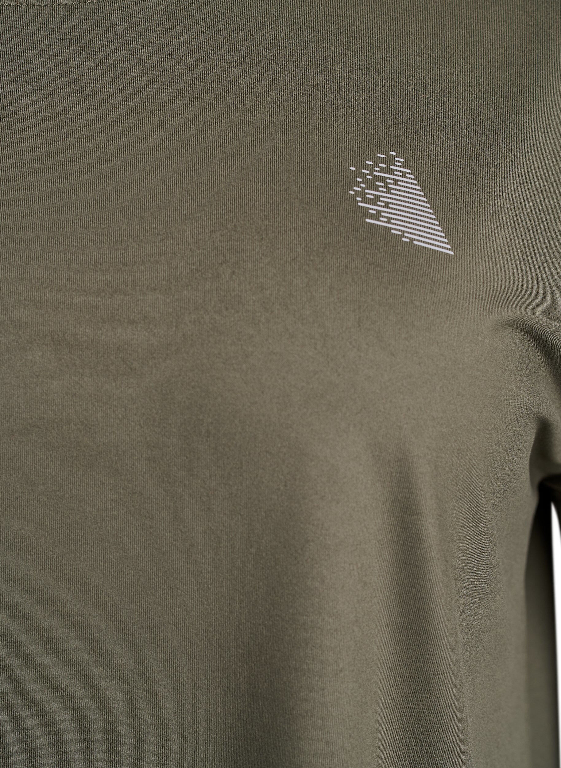 ZizziEnsfarget trenings-T-skjorte, Gr&oslash;nn, Packshot image number 2