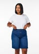 FLASH - Løse denimshorts med høy midje, Blå, Model image number 0
