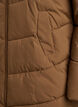 Mellomlang pufferjakke med hette, Brun, Packshot image number 3