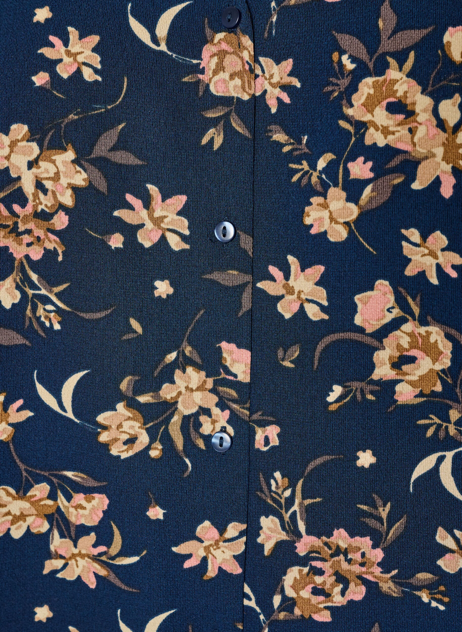 ZizziSkjortebluse med 1/2 ermer, Bl&aring;, Packshot image number 2